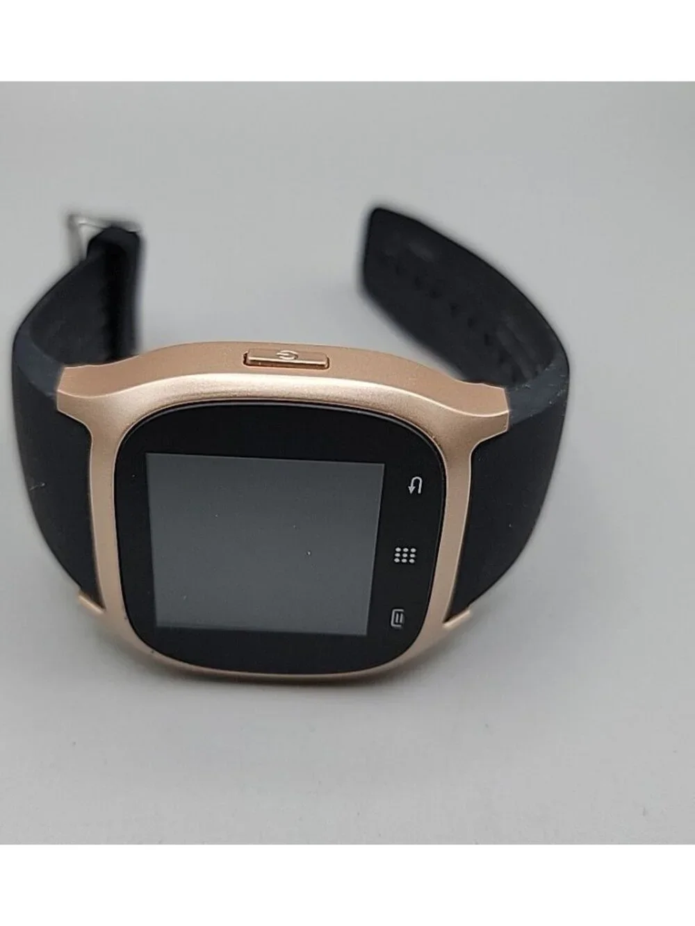 iTOUCH Classic Smartwatch Gold Case Black Silicone Band Model 3360 Tested Works